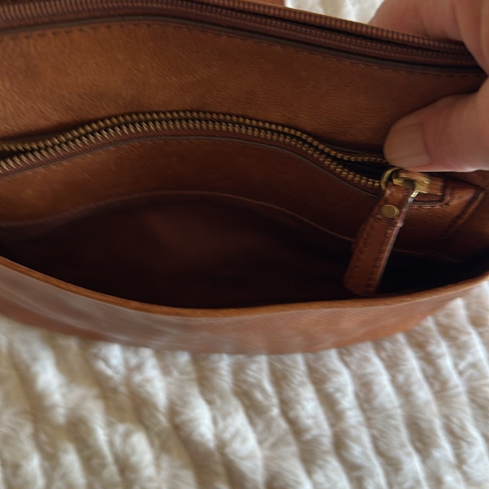 Fossil Brown Leather Crossbody Bag - Picture 6 of 7